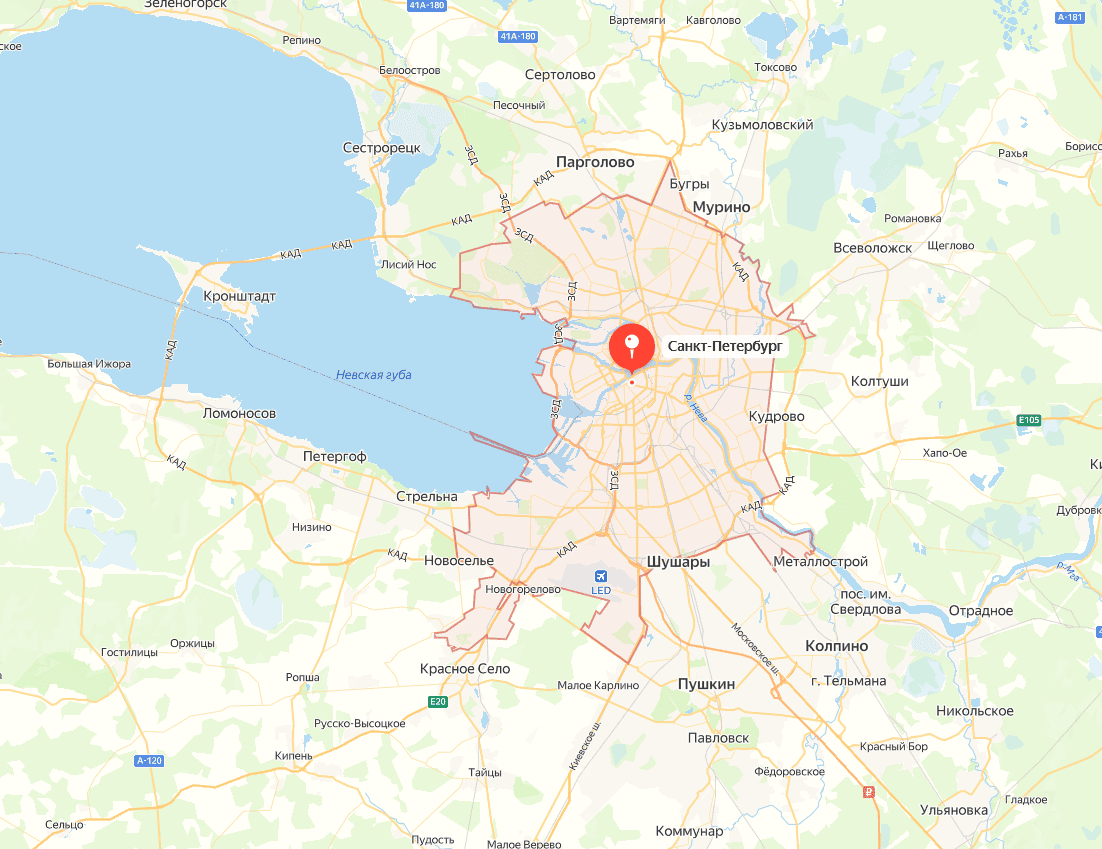 Карта доставки