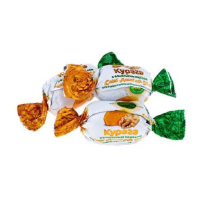 Конфеты Курага с грецким орехом глазированные 1уп*1кг