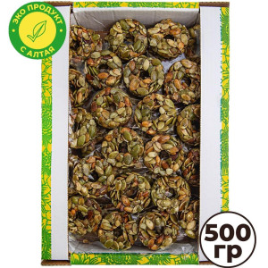 Козинак из Тыквенных семечек с мёдом "Каравайка", 500гр